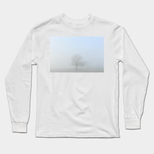 Morning Mist And A Lone Tree Long Sleeve T-Shirt